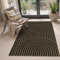 Lahome Modern Rainbow Easy Jute Patio Rug, 3x5 Washable Rugs by Lahome