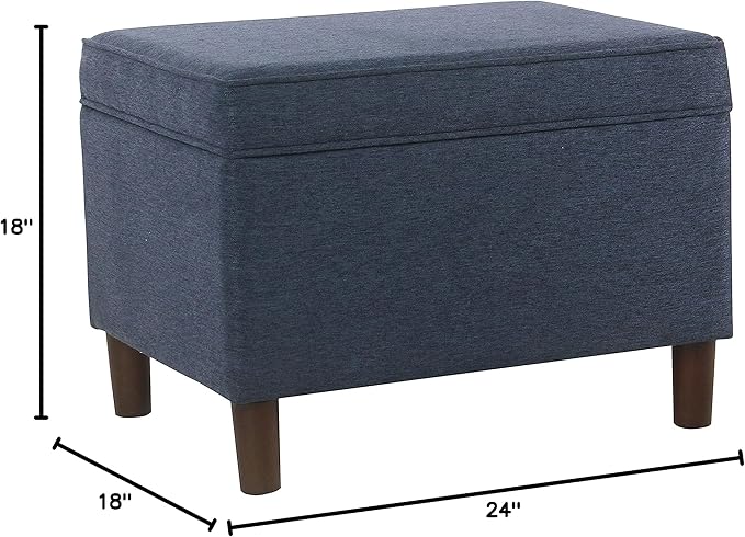 Home Decor | Dinah Collection Modern Storage Ottoman | Ottoman - Image 3