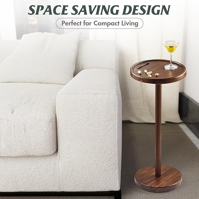 Drink Table, 24.4" Tall Compact Side Table - Image 7