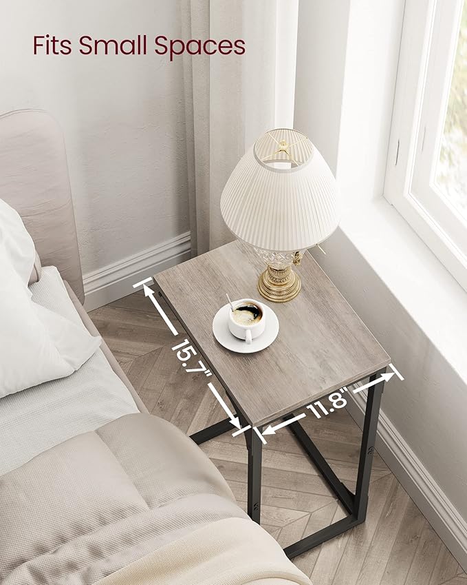 VASAGLE C-Shaped End Table Set of 2, Small Side Table - Image 3