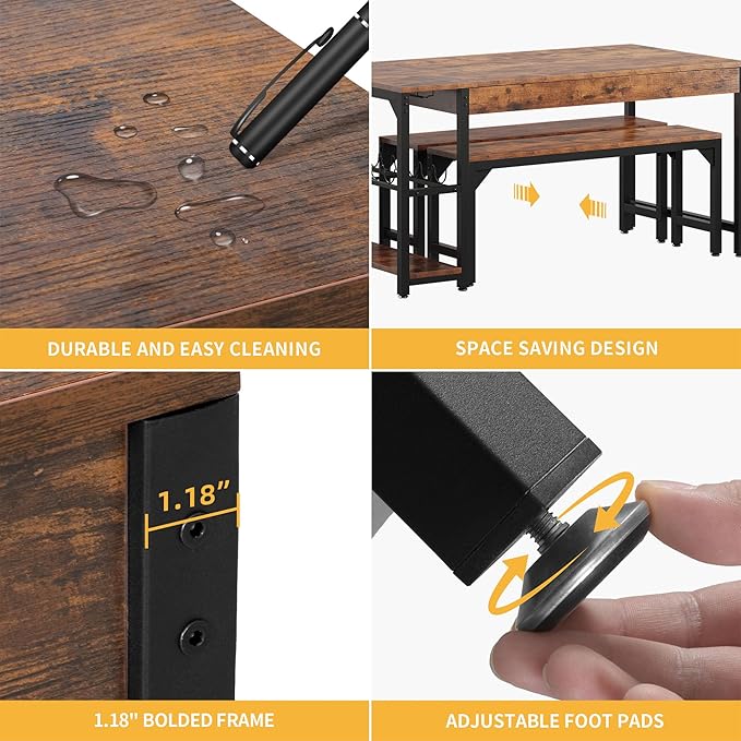 DWVO 3-Pieces Dining Room Table Set - Image 5