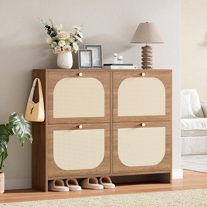 Nicetree Shoe Cabinet Storage for Entryway, Farmhouse Slim Shoe Organizers - Image 6