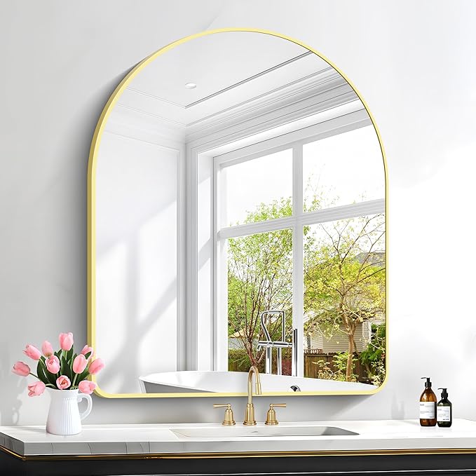 FORBATH Arched Bathroom Mirror 30x36 Inch, Arch Wall Mirror by FORBATH