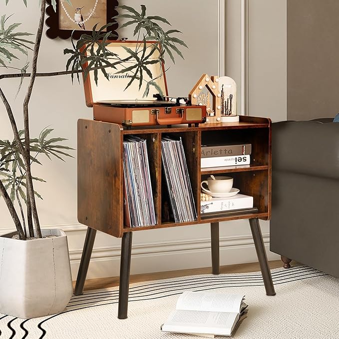 Record Player Table, Mid-Century Record Player Stand - Image 12