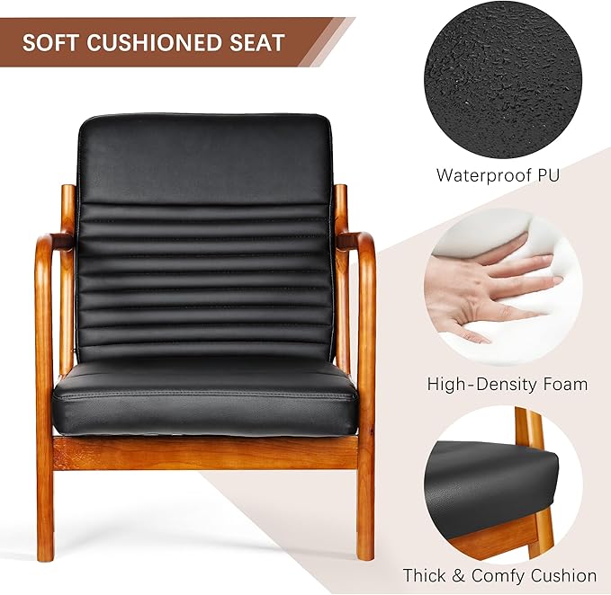 VECELO Mid-Century Modern Accent Chair - Image 6