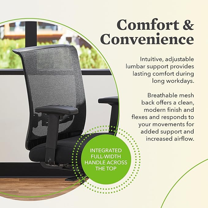 HON Convergence Ergonomic Office Chair, Breathable Back Support Mesh, - Image 6