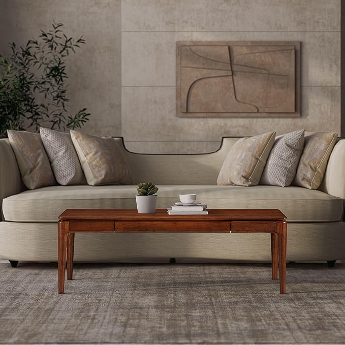 Mingle Modern Wooden Rectangle Coffee Table by NTC