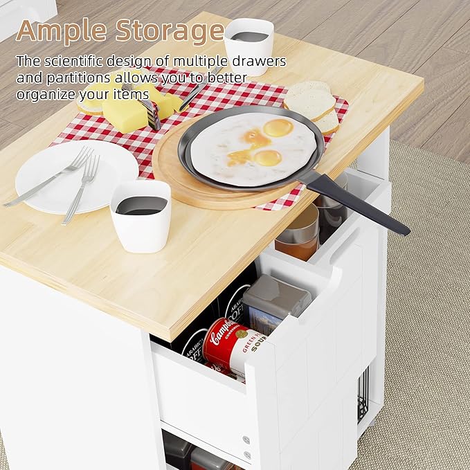 Shintenchi Kitchen Island Cart - Image 2
