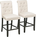 Roundhill Furniture Hendley Solid Wood Tufted Counter Height Stools by RoundhillFurniture