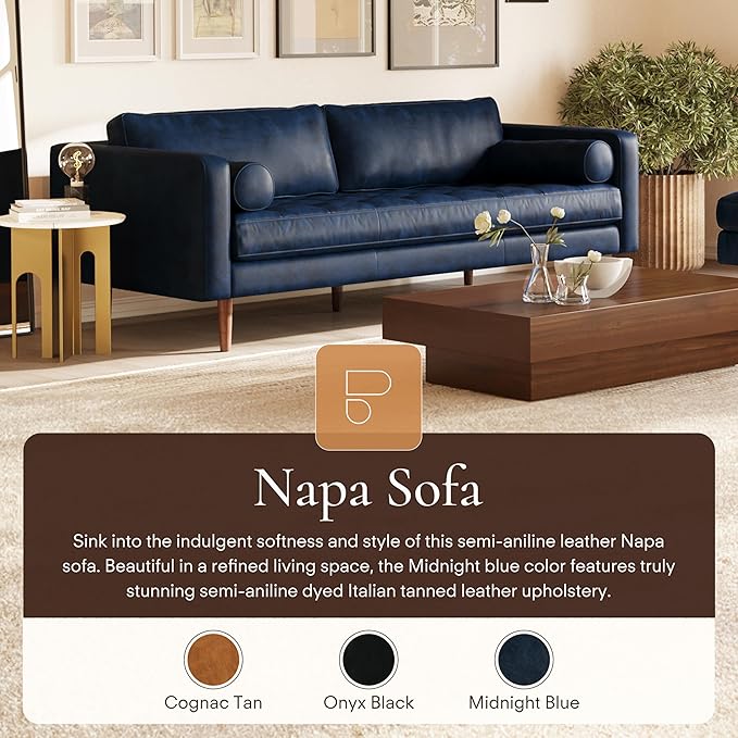 Poly & Bark Napa Leather Couch - Image 3