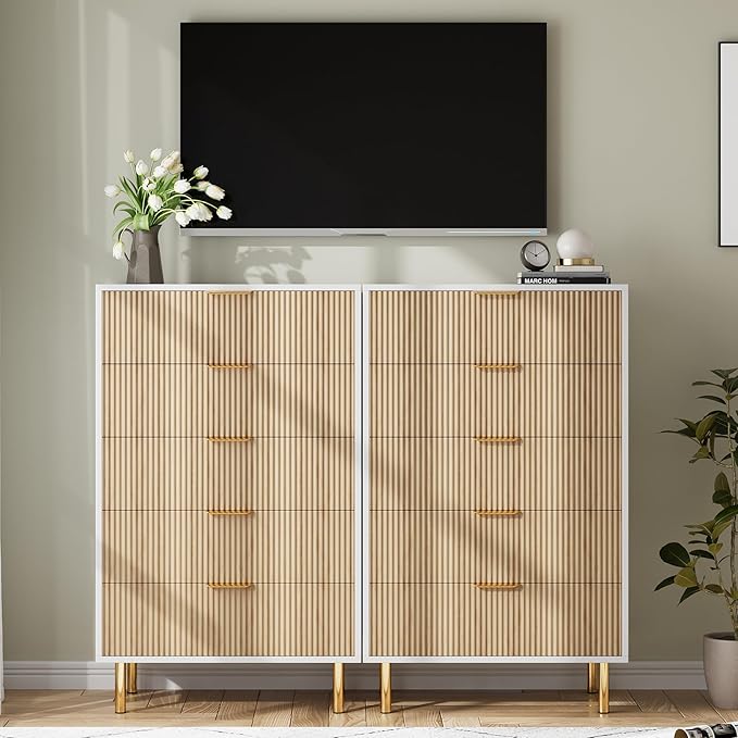 Natural Dresser, Modern 5 Drawer Dresser - Image 4