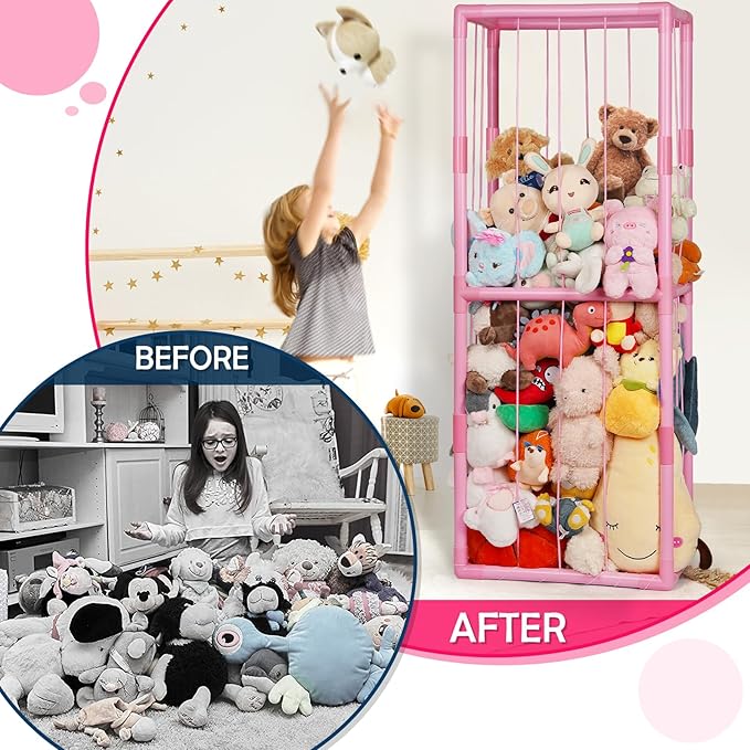 Stuffed Animal Zoo Storage Stuffed Animal Holder PVC Plush Storage Organizer - Image 3