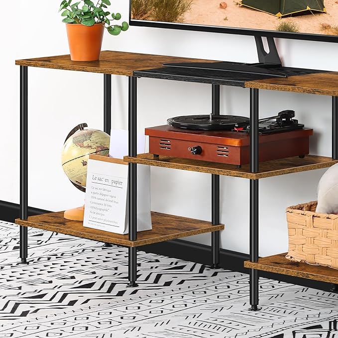 50 inch TV Stand for Bedroom Rustic Brown TV Entertainment Center - Image 4