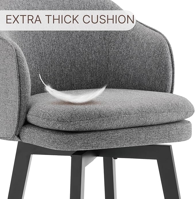Counter Height Barstools 26 inch Upholstered Swivel Bar Stools - Image 6