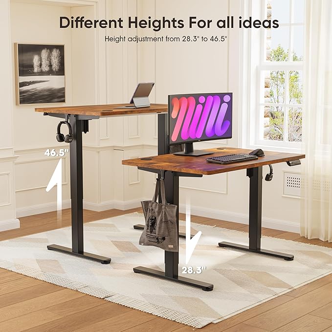 Monomi Standing Desk, 39.4'' Small Sit Stand up Rising Desks Height Adjustable - Image 4