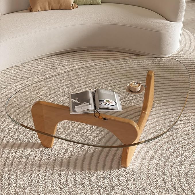 Modern Glass Coffee Table for Living Room, Mid Century Coffee Tables, Suitable - Image 8