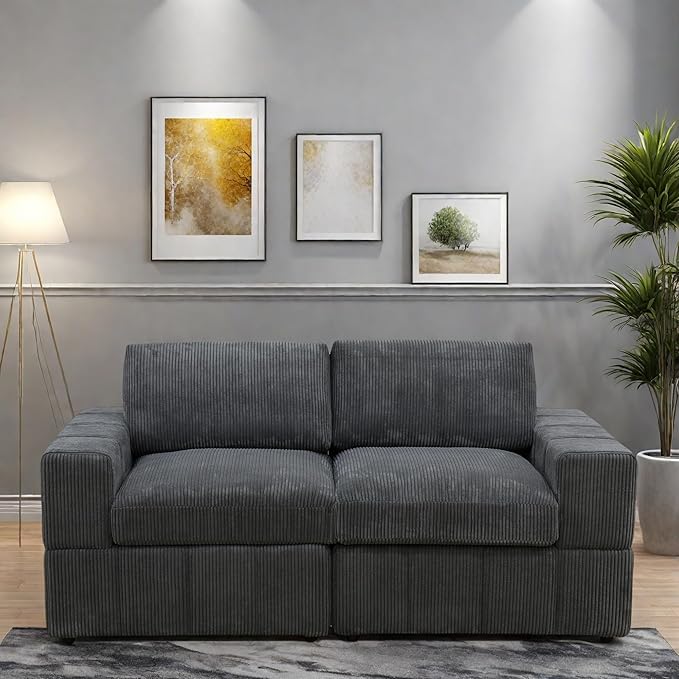 Sectional Couches for Living Room, Loveseat Sofa Comfy Cloud Couch - Image 3