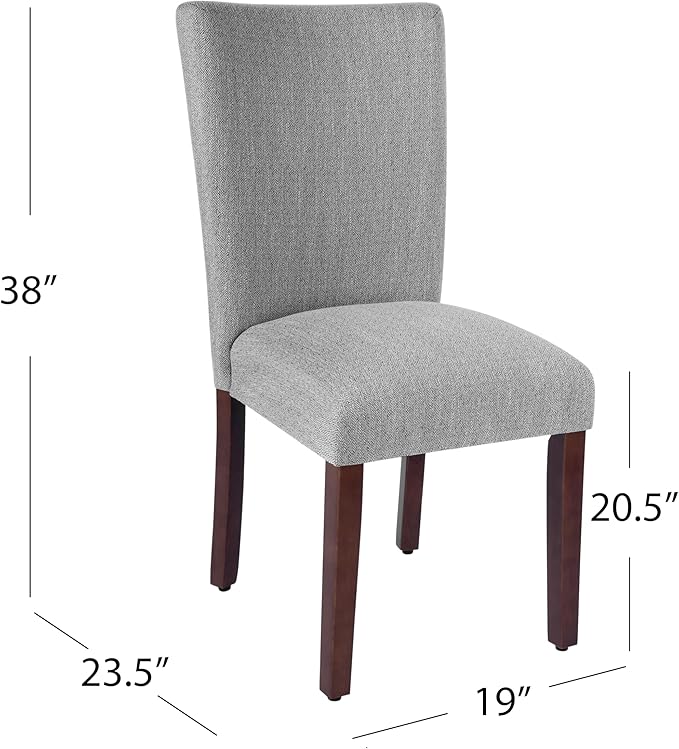 HomePop Parsons Classic Upholstered Accent Dining Chair, Single Pack, Light Grey - Image 6