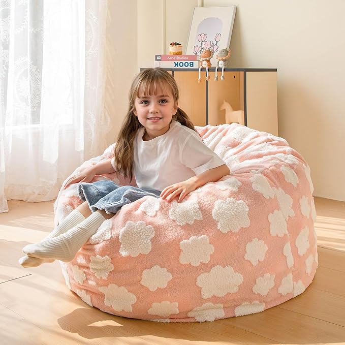 MAXYOYO Bean Bag Chair for Kids, Cloud Pattern Lazy Chair - Image 3