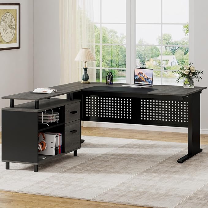 Tribesigns 63 Inch Executive Desk - Image 5