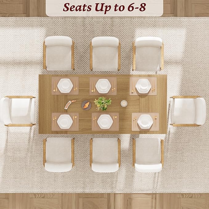 71" Large Dining Table for 6, Farmhouse Kitchen Table - Image 4