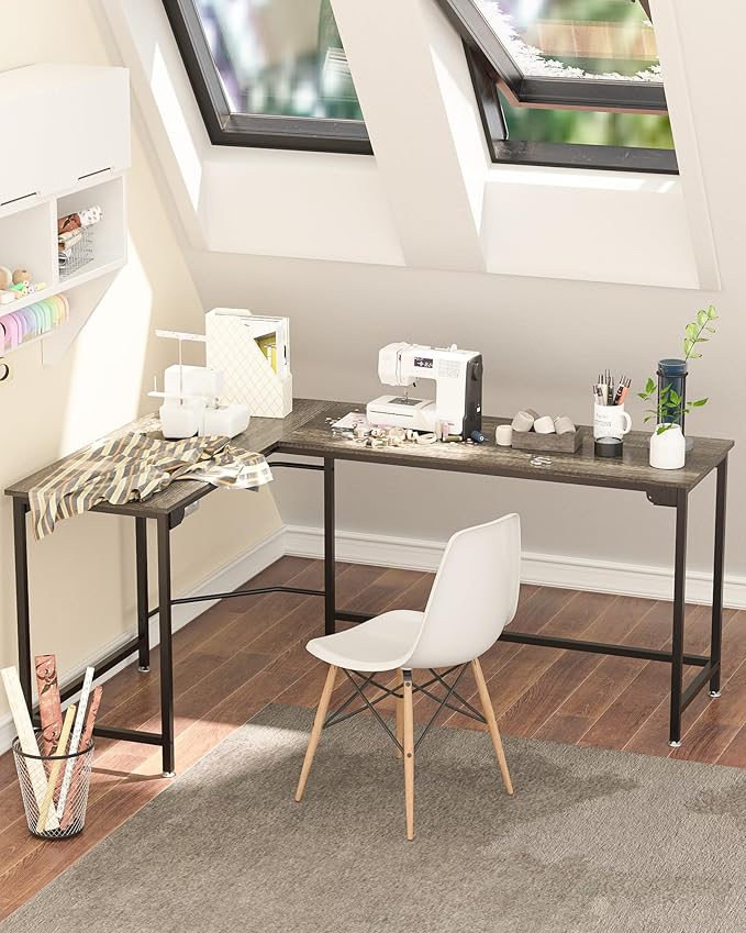 Teraves Modern L Shaped Gaming Desk 58'' Corner Computer Desk - Image 5