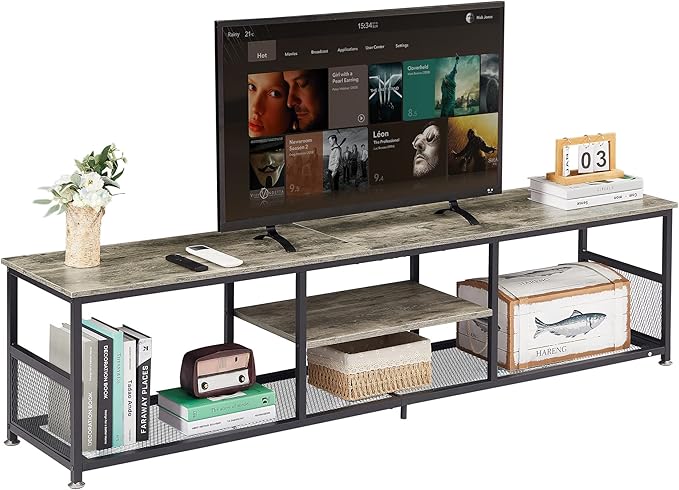 VECELO TV Stand for Televisions up to 80 Inch 70" Entertainment Center by VECELO