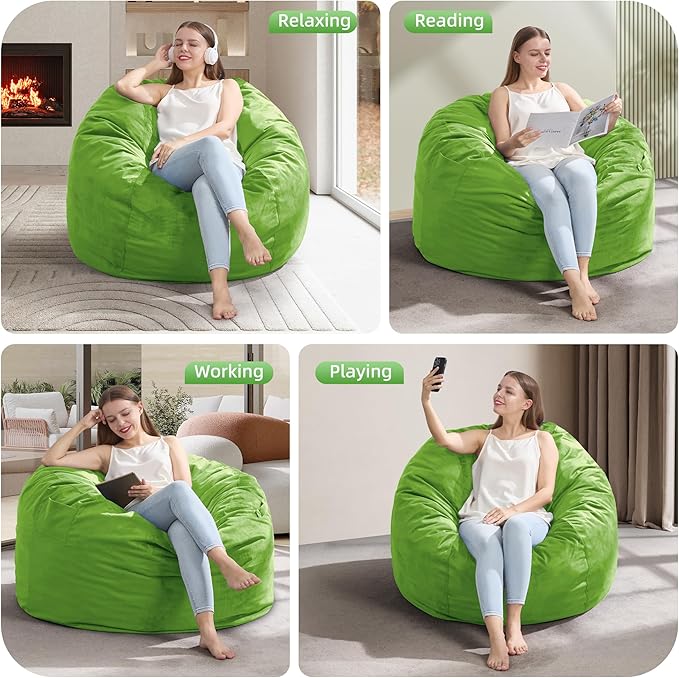 Hobestluk 3FT Bean Bag Chair Giant Bean Bag Chairs - Image 5