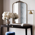 Micasso Traditional Ornate Metal Frame Arch Wall Mirror Baroque Vintage Vanity by Micasso