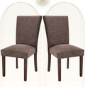 COLAMY Upholstered Parsons Dining Chairs Set of 2, Fabric Dining Room Kitchen by COLAMYINC