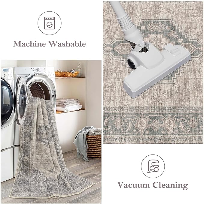 Lahome Oriental Washable Runner Rug Non Slip, 2x7 Rug Runners - Image 4