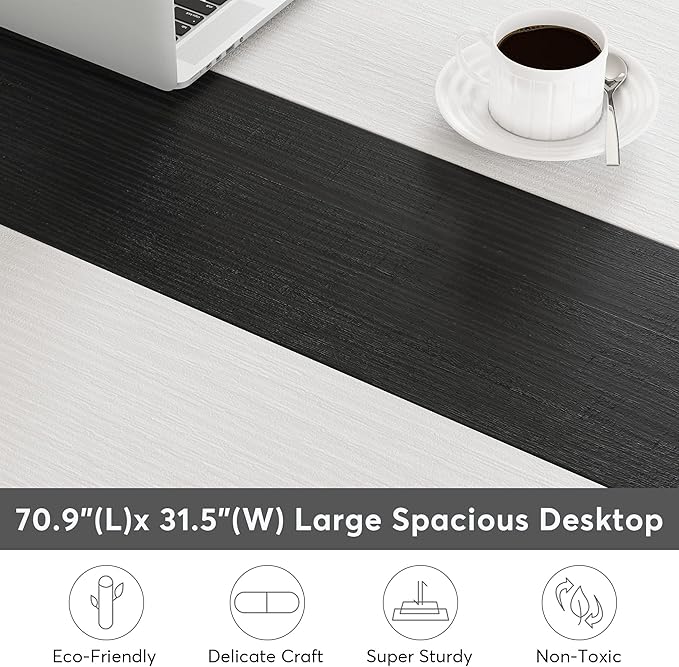 Tribesigns Modern Computer Desk, 70.8 x 31.5 inch Large Office Desk Computer - Image 6