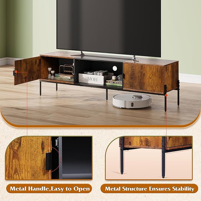 WLIVE Modern TV Stand for 65 Inch TV, Mid Century Entainment Center - Image 5