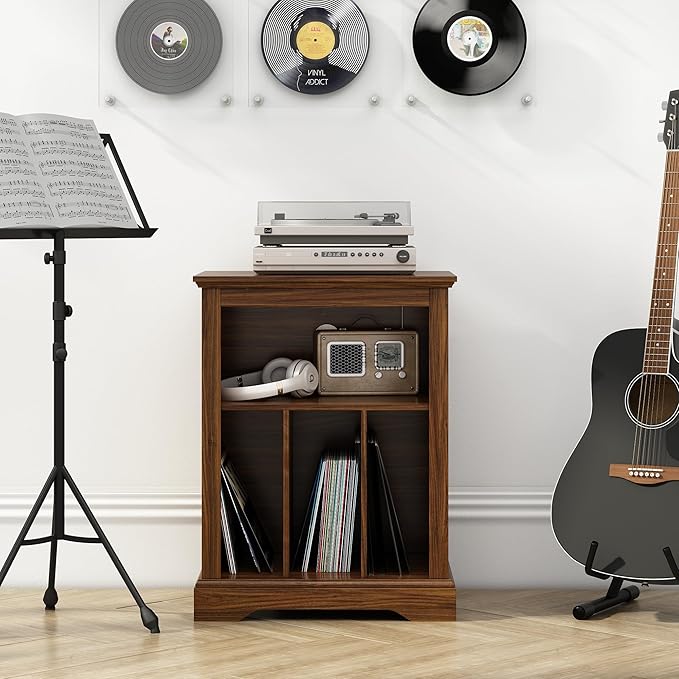 Farmhouse Record Player Stand, 3 Tier End Table, Turntable Stand - Image 7