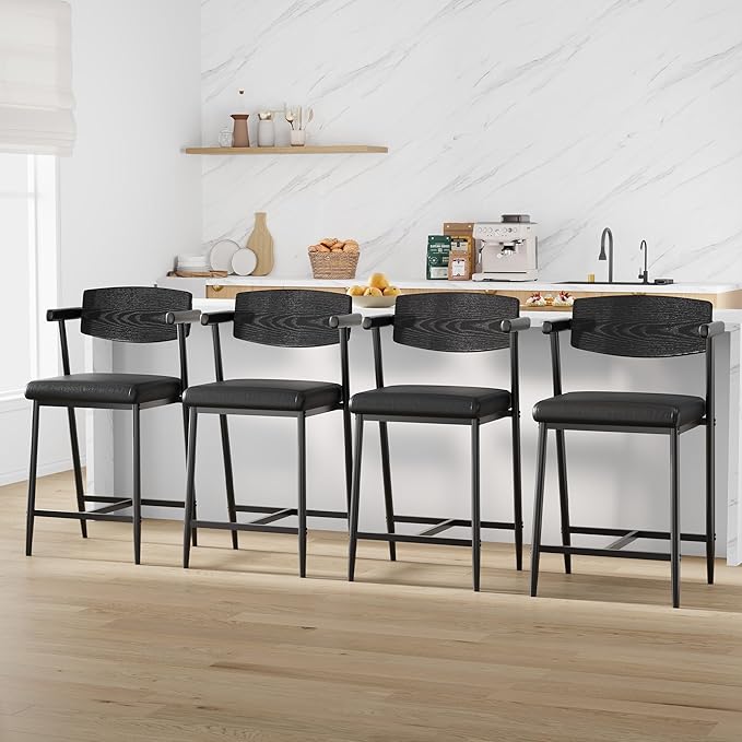 GarveeHome Counter Height Bar Stools Set of 2 - Image 5