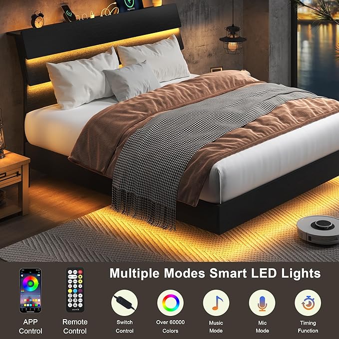 Feonase Floating Bed Frame Full - Image 3