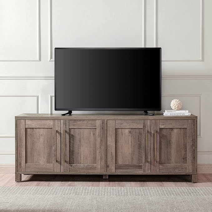 Henn&Hart Rectangular TV Stand for TV's up to 80" in Gray Oak, TV Stands for - Image 2