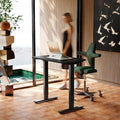 HUANUO 32" Small Electric Standing Desk Adjustable Height, 4 Memory Height by HUANUO