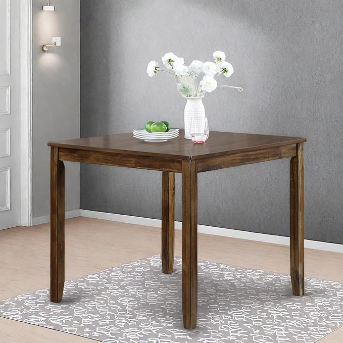 Dining Table for 4, Wooden Square Kitchen Table by Outdoorchairs