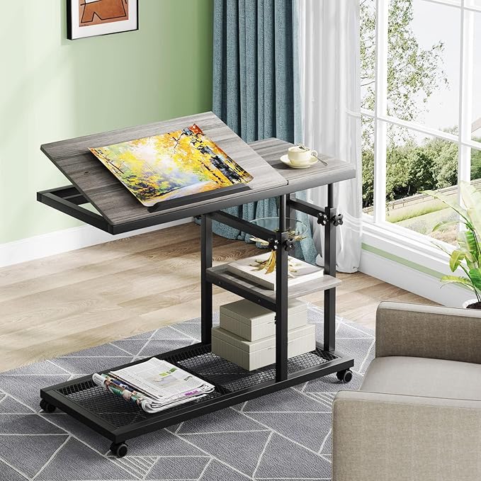 Tribesigns Height Adjustable C Table - Image 3