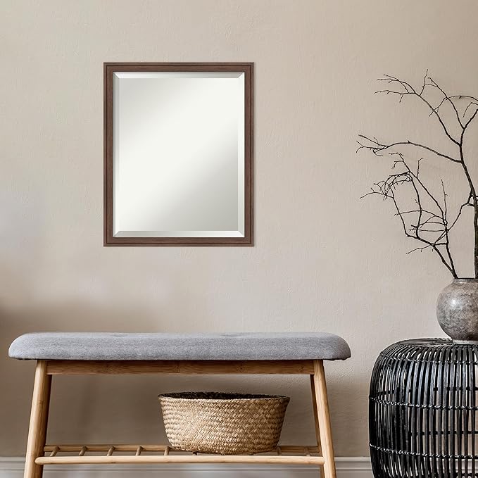 Amanti Art Brown Bathroom Mirror - Image 5
