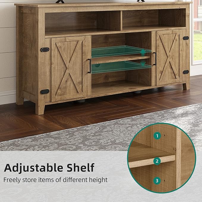 YITAHOME Television Stand for 65 Inch TV, Farmhouse TV Stand Entertainment - Image 6