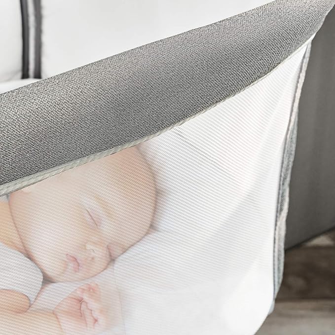 RONBEI Baby Bassinet Bedside Sleeper, Height Adjustable Bedside Bassinet - Image 4