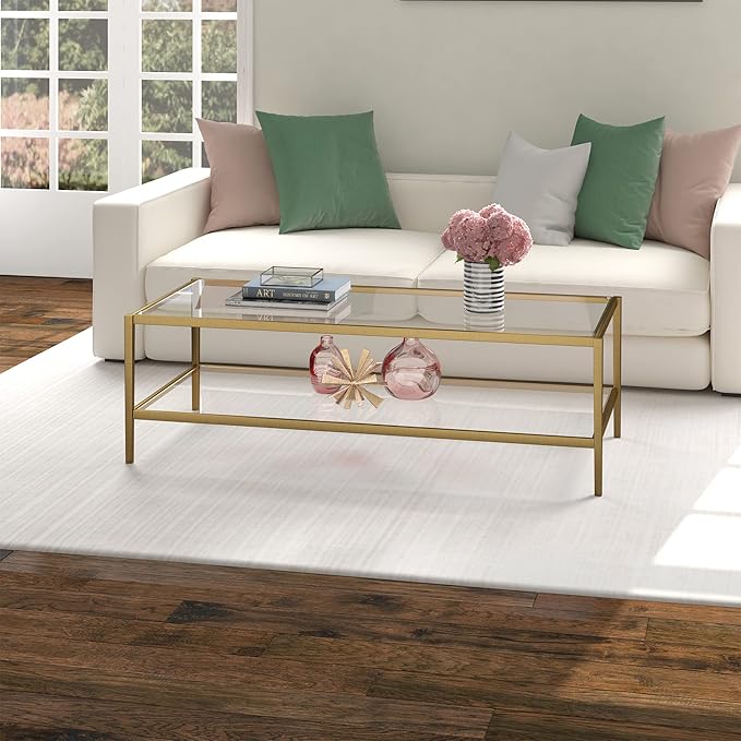 Henn&Hart 54" Wide Rectangular Coffee Table - Image 8