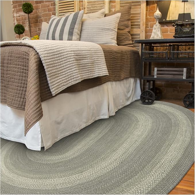Homespice Grey Cloud Oval Area Rugs, 5x8' by Homespice
