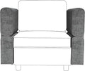 GAOMON Chenille Armrest Module for Modular Sectional Sofa, 90°-180° Adjustable by GAOMON