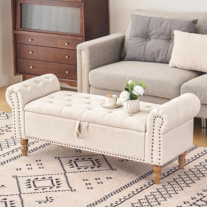 Furniliving 51” Storage Benches, End of Bed Bench - Image 9