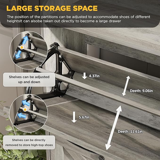 Maupvit Large Shoe Storage Cabinet - Image 6