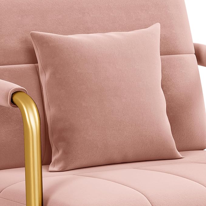 Yaheetech 30" W Modern Sofa Small Sofa Luxurious Velvet Fabric Couch - Image 7