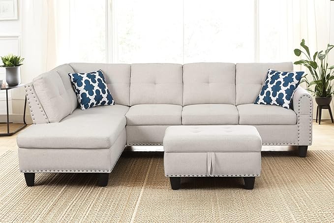 98 Inch L Shaped Sectional Sofa - Image 2